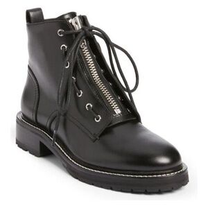 RAG & BONE Cannon Combat Zipper Boots in Black NEW